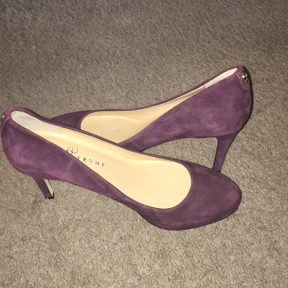 Ivanka Trump Purple Suede Platform Pumps Sophia